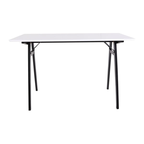 Vojens Desk fehér asztal fekete lábakkal, hosszúság 120 cm - House Nordic
