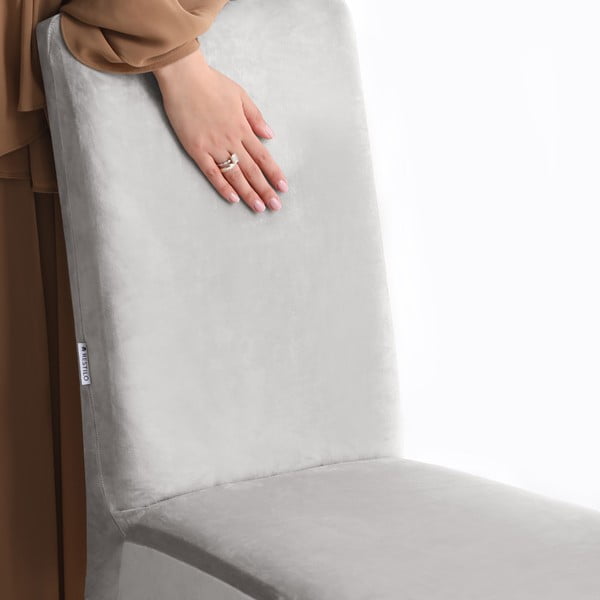 Világosszürke gumis szék huzat 48 cm Sento – Restilo-image-4