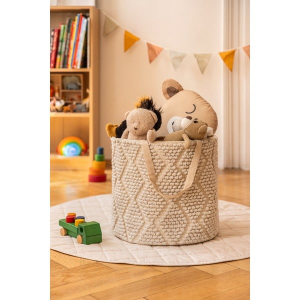 Tároló textil tárolókosár ø 40x40 cm Pearl M – Bonami Essentials-image-4