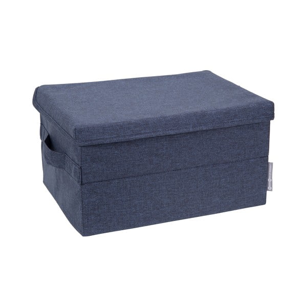 Kék fedeles textil tárolódoboz 35x19x26 cm Soft Storage – Bigso Box of Sweden