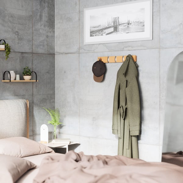 Natúr színű kőrisfa fali fogas Flip – Umbra-image-1