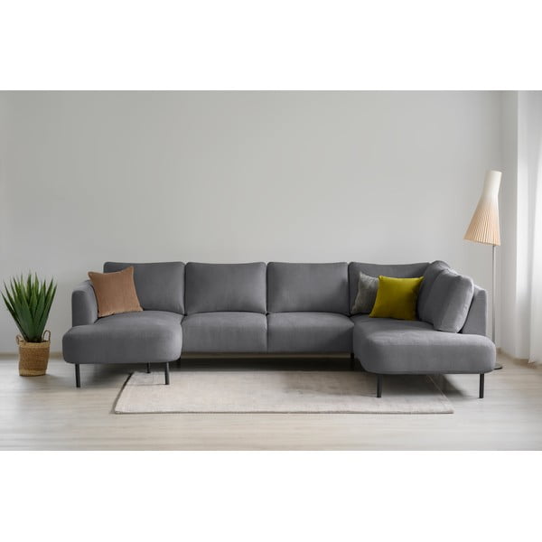 Sötétszürke sarokkanapé (jobb oldali-U alakú) Hero – Scandic-image-1