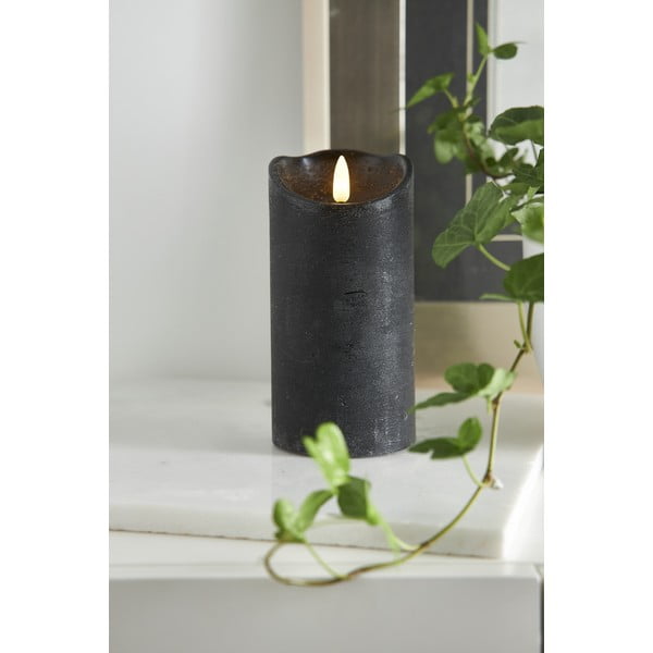 Flamme Rustic fekete LED viaszgyertya, magasság 15 cm - Star Trading-image-2