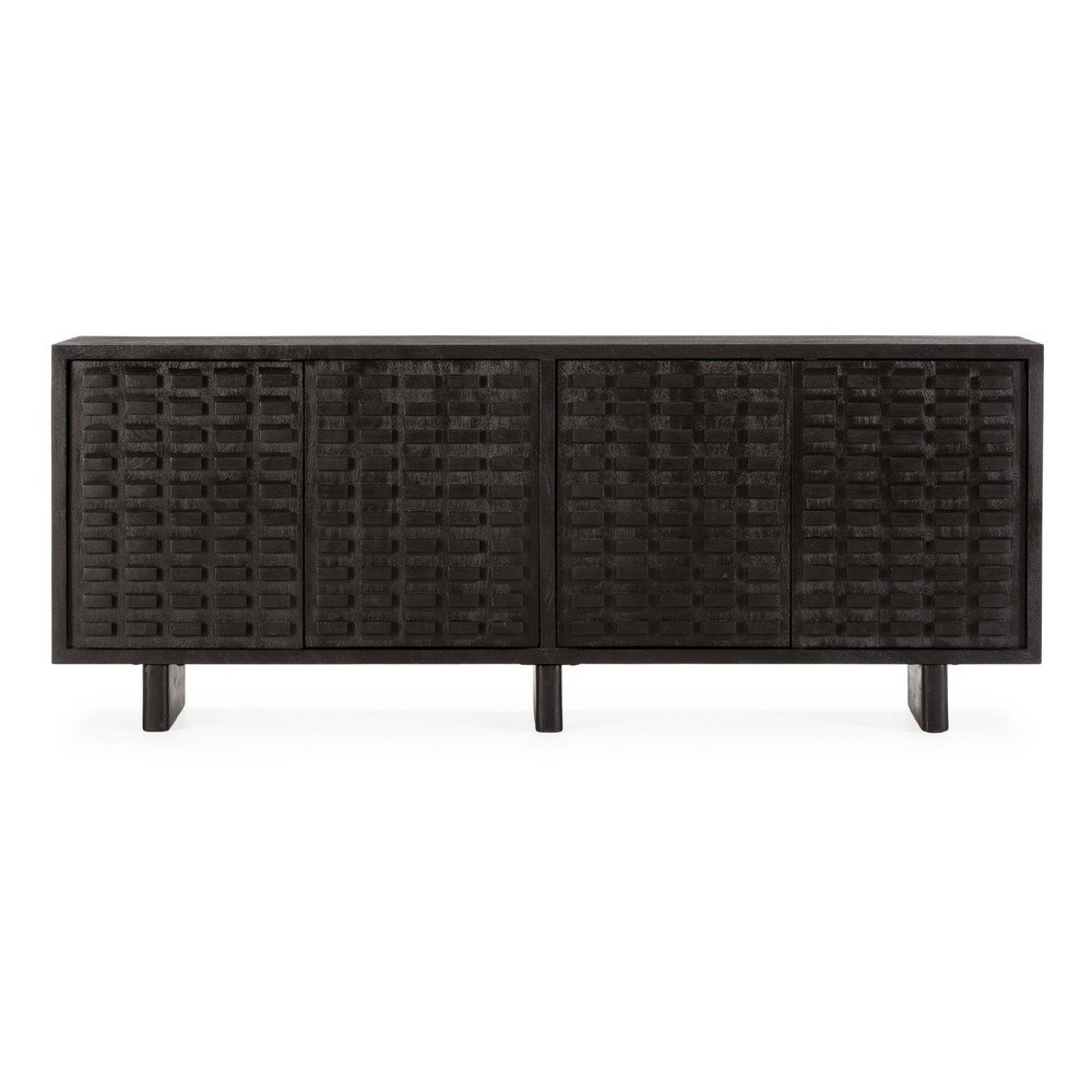 Fekete mangófa komód 200x80x40 cm Inaya – MOME
