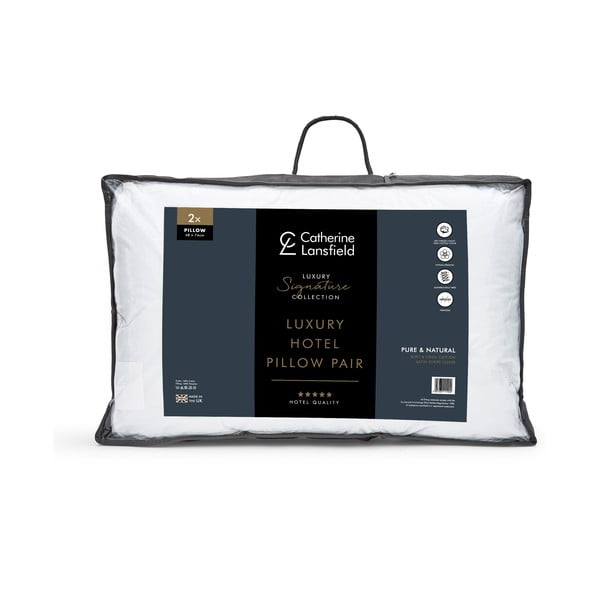 Párna 2 db-os 48x74 cm Hotel Satin Stripe – Catherine Lansfield-image-4