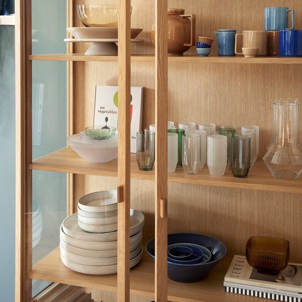 Natúr színű tölgyfa tálalószekrény 100x140 cm Panorama – Hübsch-image-1