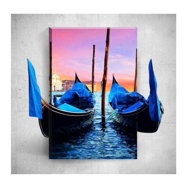 Venice Boats 3D fali kép, 40 x 60 cm - Mosticx