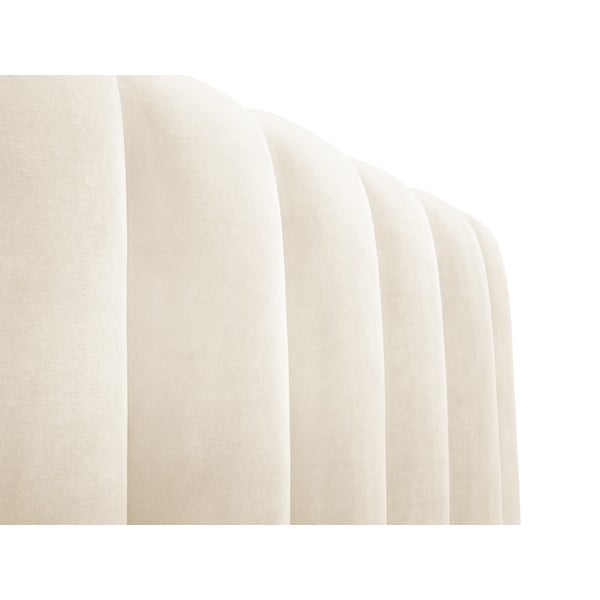 Bézs kárpitozott franciaágy tárolóhellyel, ágyráccsal 180x200 cm Kelp – Micadoni Home-image-4