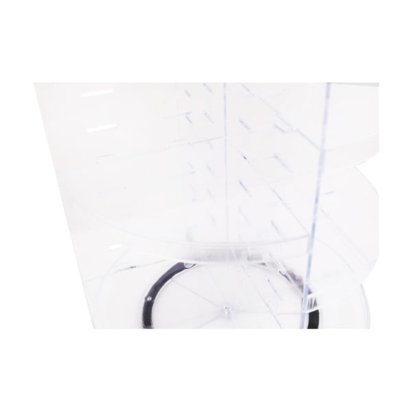 Átlátszó forgó műanyag fürdőszobai rendszerező kozmetikumokhoz – Hermia-image-4