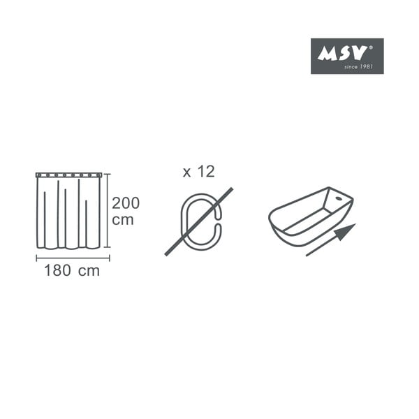 Zuhanyfüggöny 180x200 cm – MSV-image-3