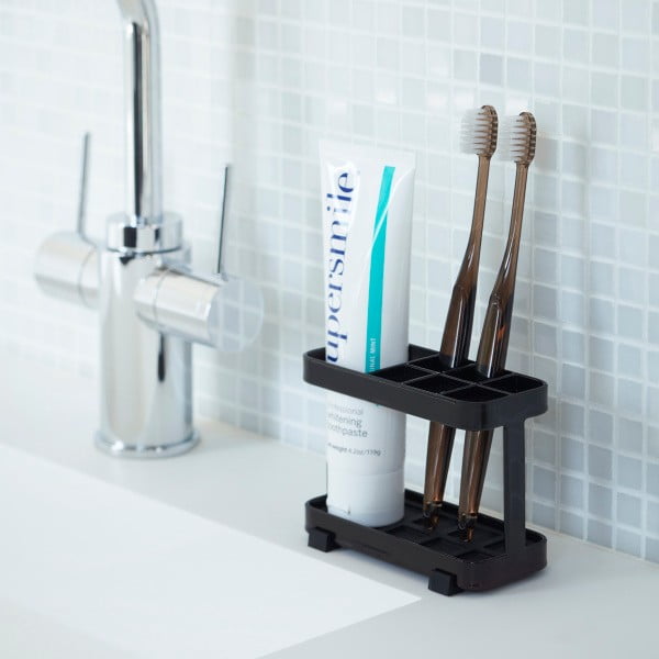 Tower fekete fogkefe- és fogkrémtartó - YAMAZAKI-image-1