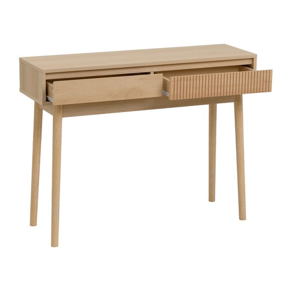 Natúr színű konzolasztal 30x100 cm Iona – Casa Selección-image-4