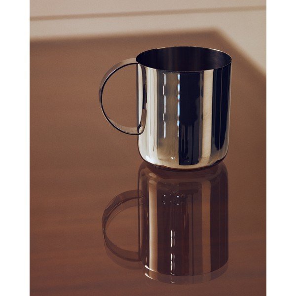 Ezüstszínű rozsdamentes acél bögre Nirela – Kave Home-image-1