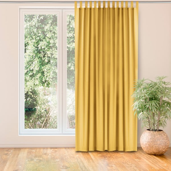 Mustársárga függöny 140x270 cm Carmena – Homede-image-1