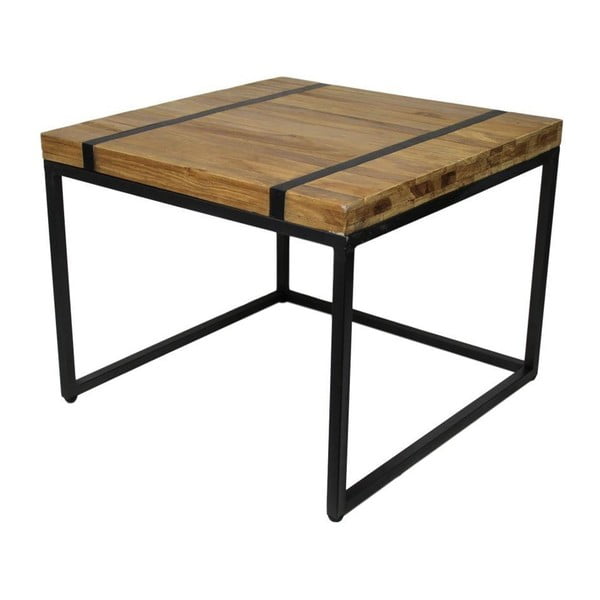 Bridge kisasztal teakfa asztallappal, szélessége 50 cm - HSM collection