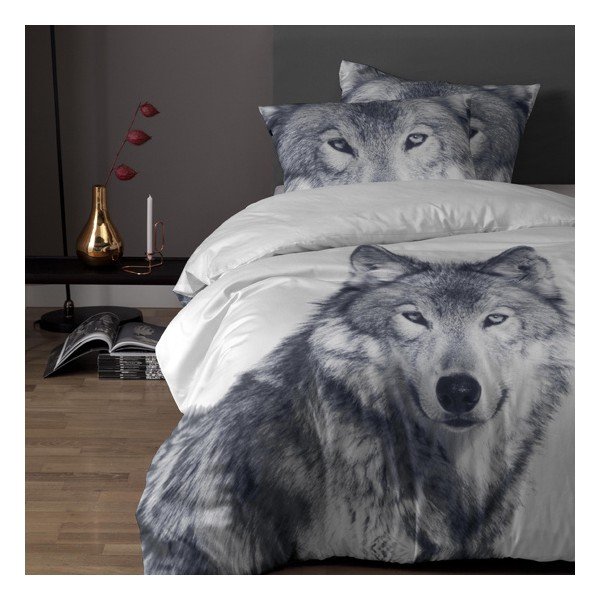 White Husky egyszemélyes pamut ágyneműhuzat garnitúra, 200 x 140 cm - Damai-image-1