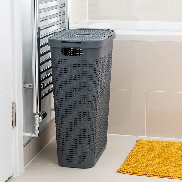 Effect Slim Hamper szürke szennyeskosár, 40 l - Addis-image-2