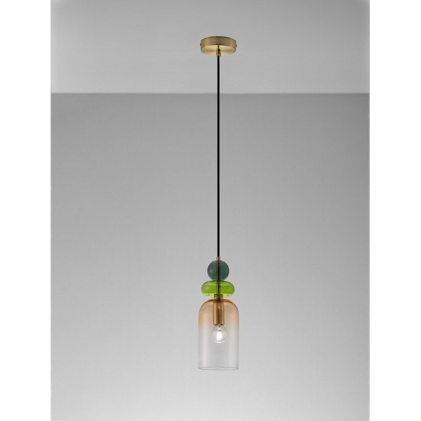Aranyszínű üveg függőlámpa ø 11 cm Murano – Nova Luce-image-3