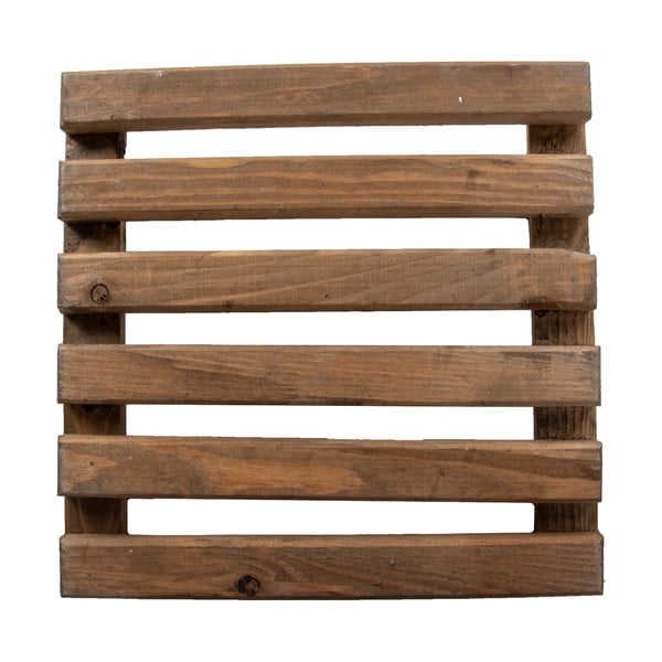 Barna fa gurulós alátét virágcserép alá, 29 x 29 cm - Esschert Design-image-3