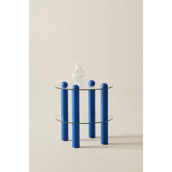 Üveg kerek tárolóasztal ø 48 cm Egan – Jotex-image-1