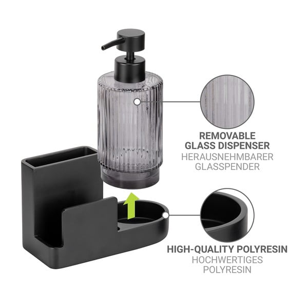 Fekete poligyanta mosogatóeszköz tartó – Wenko-image-3