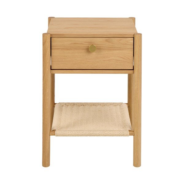 Világos natúr színű éjjeliszekrény tölgyfa dekorral Monfort – Actona