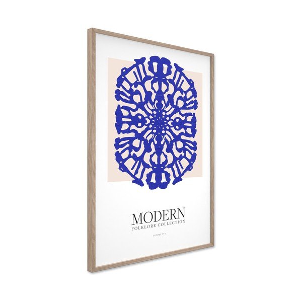Nyomtatott keretezett kép 60x90 cm Blue Folklore – Styler-image-4