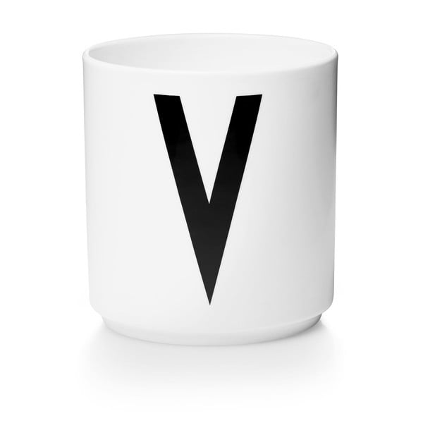Personal V fehér porcelánbögre - Design Letters
