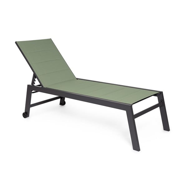 Zöld fém kerti napozóágy Hilde   – Bizzotto