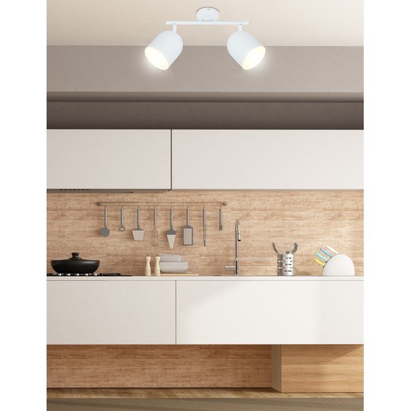 Fehér mennyezeti lámpa fém búrával 38x10 cm Azuro – Candellux Lighting-image-1