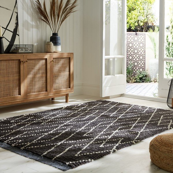 Fekete szőnyeg 160x230 cm Aisha – Flair Rugs-image-1