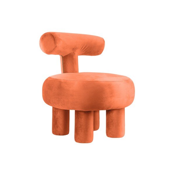 Narancssárga bársony fotel Abrazo – Leitmotiv