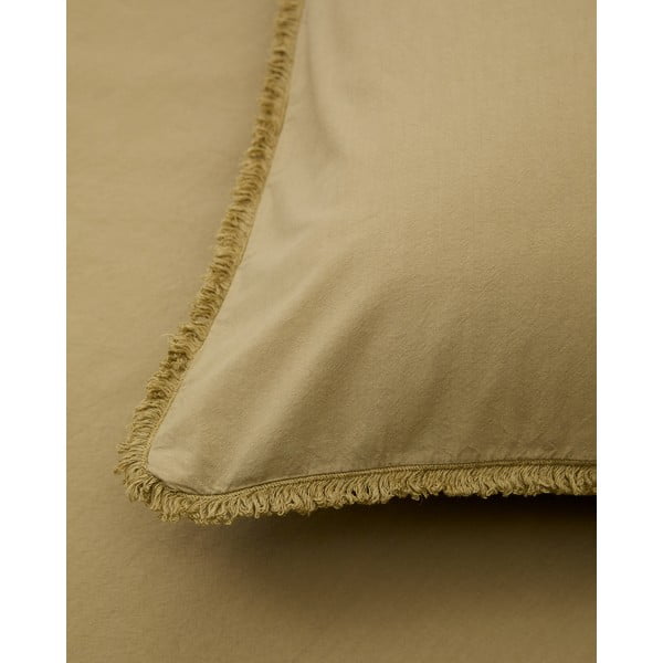 Sárga-zöld kétszemélyes hosszabbított pamut-perkál ágyneműhuzat 240x220 cm Sifinia – Kave Home-image-3