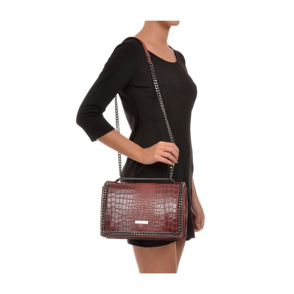 Chain piros bőr kézitáska - Carla Ferreri-image-4