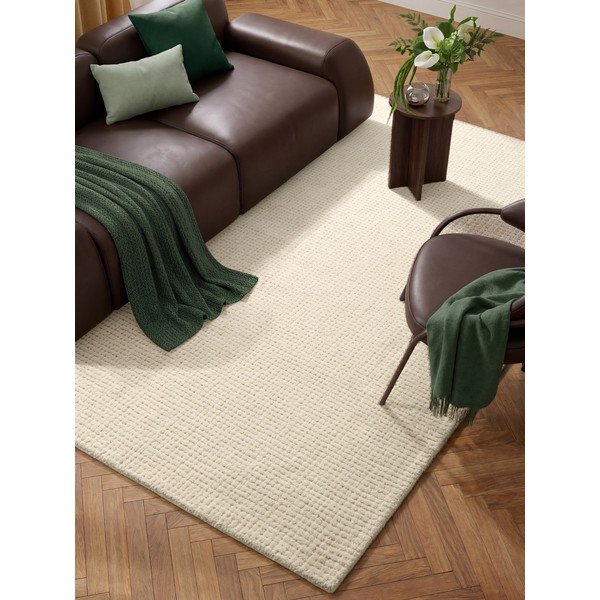 Krémszínű gyapjú szőnyeg 80x150 cm Eloise – Hanse Home-image-1