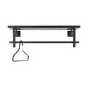 Fekete fém fali fogas polccal 76 cm Simplon – Spinder Design
