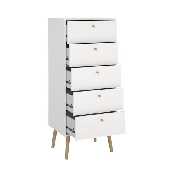 Fehér magas komód 50x120 cm Bodo – Tvilum-image-3