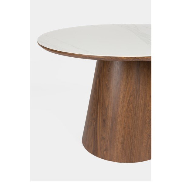 Kerek étkezőasztal kő asztallappal ø 115 cm Almira – White Label-image-3