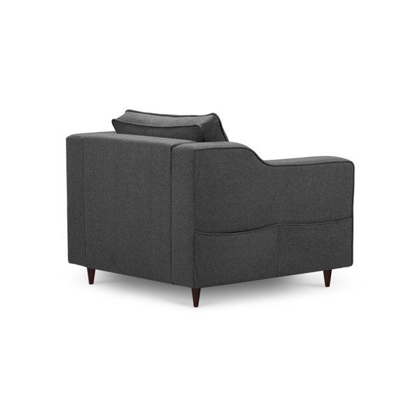 Narcisse antracitszürke fotel - Mazzini Sofas-image-1