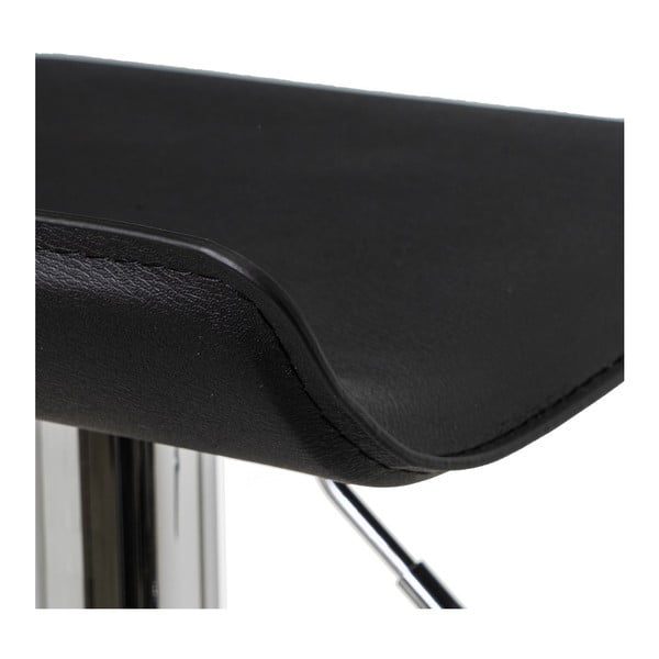 Fekete kárpitozott állítható magasságú bárszék szett 2 db-os (ülésmagasság 63 cm) – Casa Selección-image-2