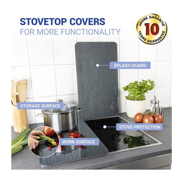 Edzett üveg tűzhely fedőlap szett 2 db-os 30x52 cm Cayenne – Wenko-image-3