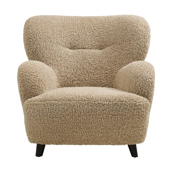 Világosbarna buklé fotel Lunaro – House Nordic-image-2