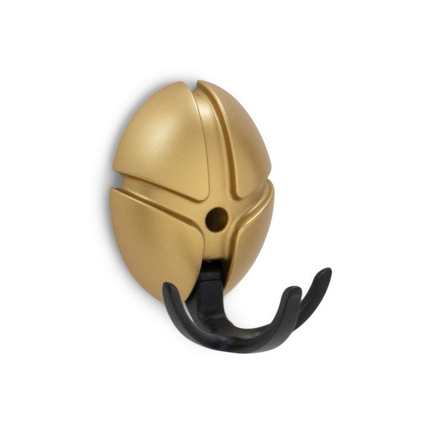 Fekete-aranyszínű fali műanyag akasztó Tick – Spinder Design-image-2