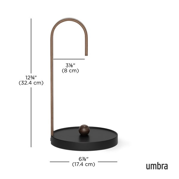 Fekete fa papírtörlő tartó ø 17 cm Bellwood – Umbra-image-4