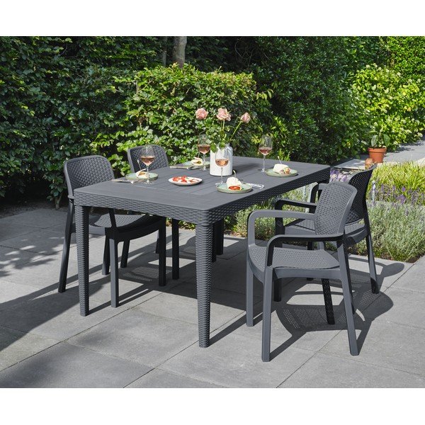 Kerti étkezőasztal 90x160 cm Girona – Keter-image-1