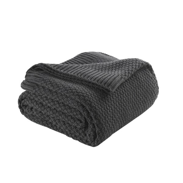 Silvi sötétszürke pamut ágytakaró, 220 x 240 cm - Homemania Decor-image-1