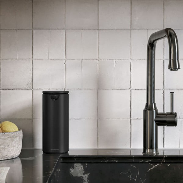 Matt fekete automata acél szappanadagoló 414 ml – simplehuman-image-1