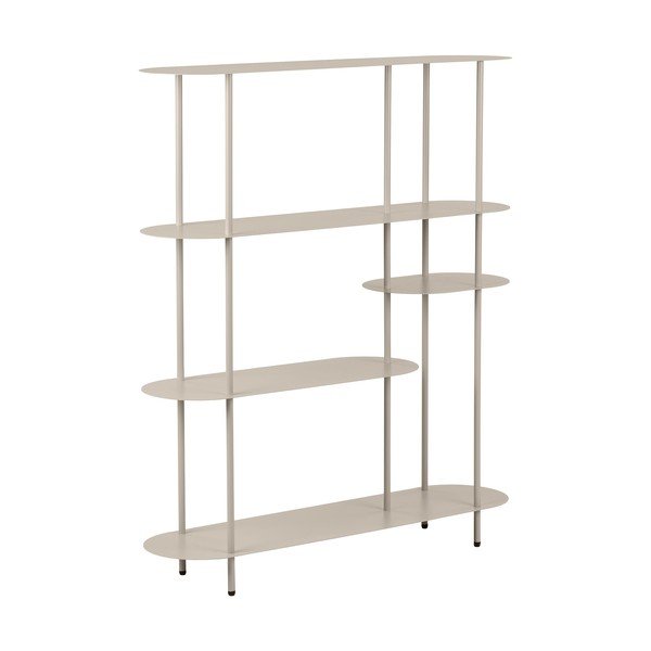 Bézs fém polcos állvány 118x139x31 cm Rieti – House Nordic-image-2