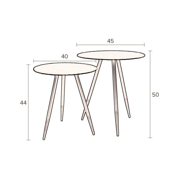 Stalwart 2 db-os tárolóasztal szett - Dutchbone-image-1