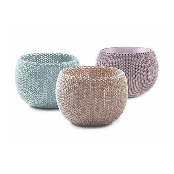 Műanyag virágcserép készlet 3 db-os ø 15 cm Cozy – Keter